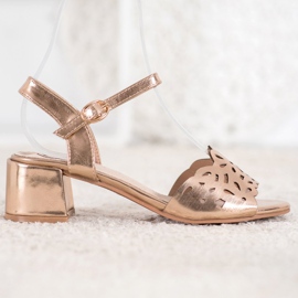Kylie Sandals With Eco Leather On A Bar yellow 2