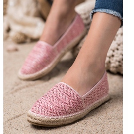 SHELOVET Braided Pink Espadrilles 2