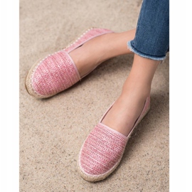 SHELOVET Braided Pink Espadrilles 1