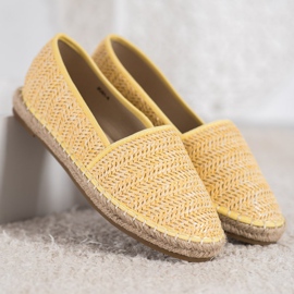 SHELOVET Braided Yellow Espadrilles 2