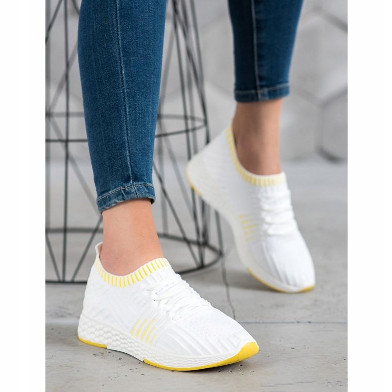 SHELOVET Textile Slip-On Shoes white 1