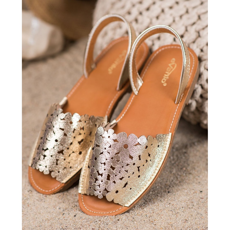 Evento Slip-on Golden Sandals 2