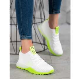 Evento Sneakers With Neon Sole white 5