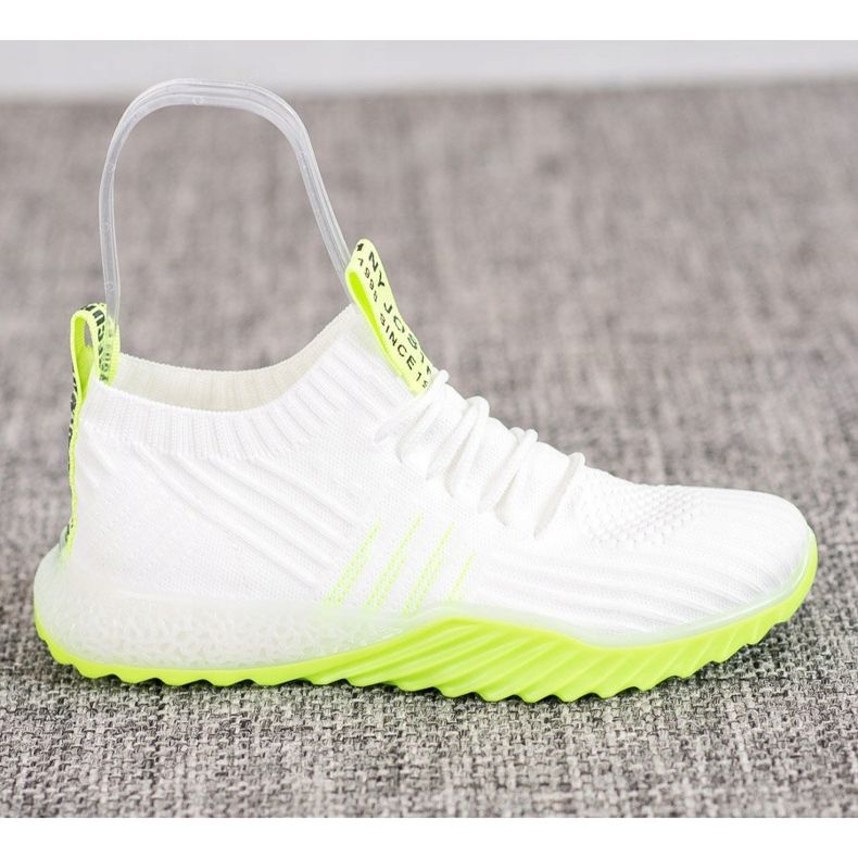 Evento Sneakers With Neon Sole white 2