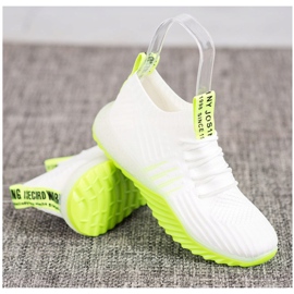 Evento Sneakers With Neon Sole white 3