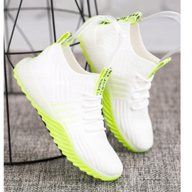Evento Sneakers With Neon Sole white 4