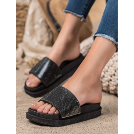 SHELOVET Slippers On A High Platform black 1