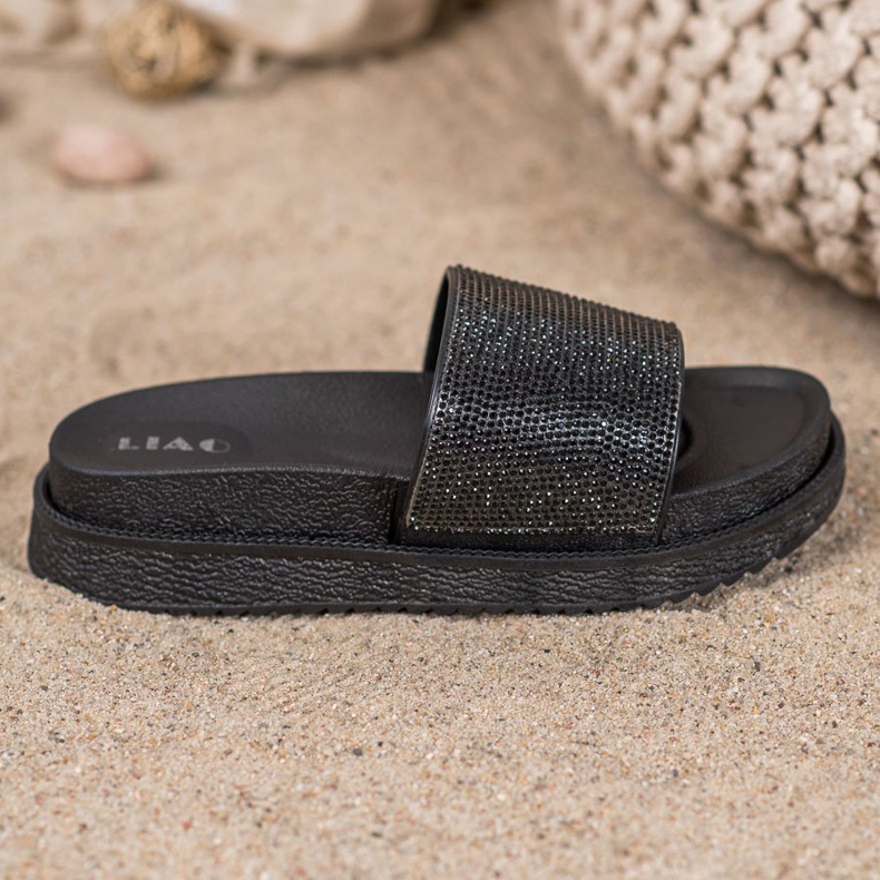 SHELOVET Slippers On A High Platform black 2