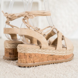 Seastar Tied Fashion Wedges brown 1