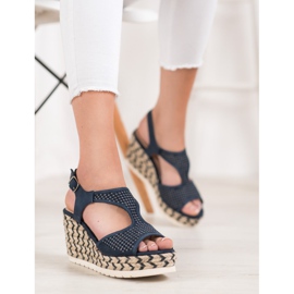 Aclys Suede Espadrilles On The Wedge blue 1