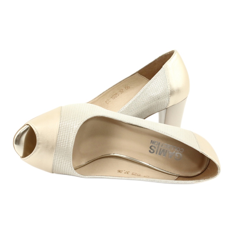 Shuttles open toe Gamis 1525 beige golden 4