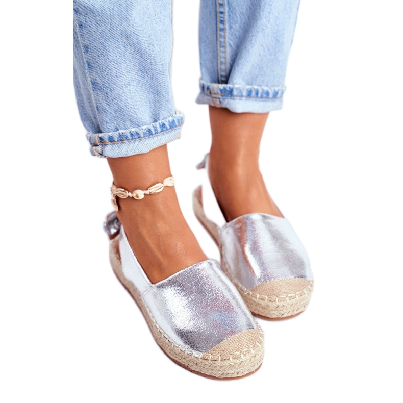 FRJ Women's Silver Contour Espadrilles grey 3