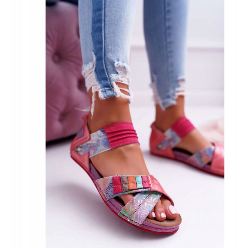 Women's Sandals Maciejka Pink 03375 Leather multicolored 2