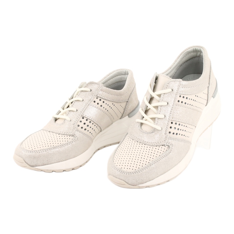Jezzi Comfortable sports shoes on the wedge heel 20PB08-1641 beige 2