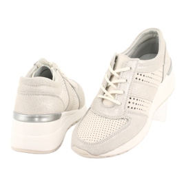 Jezzi Comfortable sports shoes on the wedge heel 20PB08-1641 beige 3