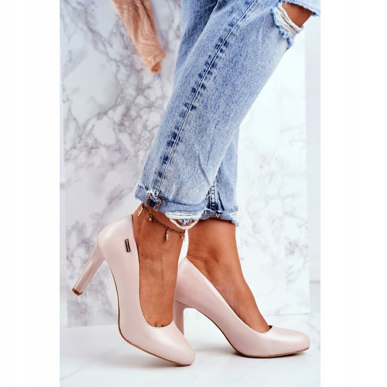 Women's Pumps Pearl On a Heel Sergio Leone Powder Pink Campbell 2