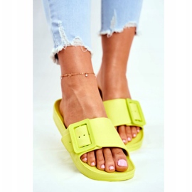 Women's Slippers Big Star with a Green Buckle FF274A390 2