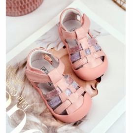 Apawwa Children's Sandals with Velcro Glitter Pink Ontario 2