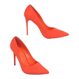 Pumps on a suede orange LE07P Orange 1