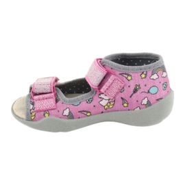 Befado yellow children's shoes 342P010 pink grey multicolored 1