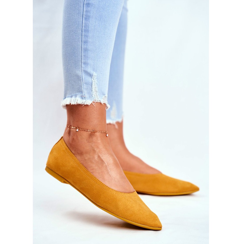 PS1 Women's Eco-Suede Ballerinas Yellow Bellissima 2