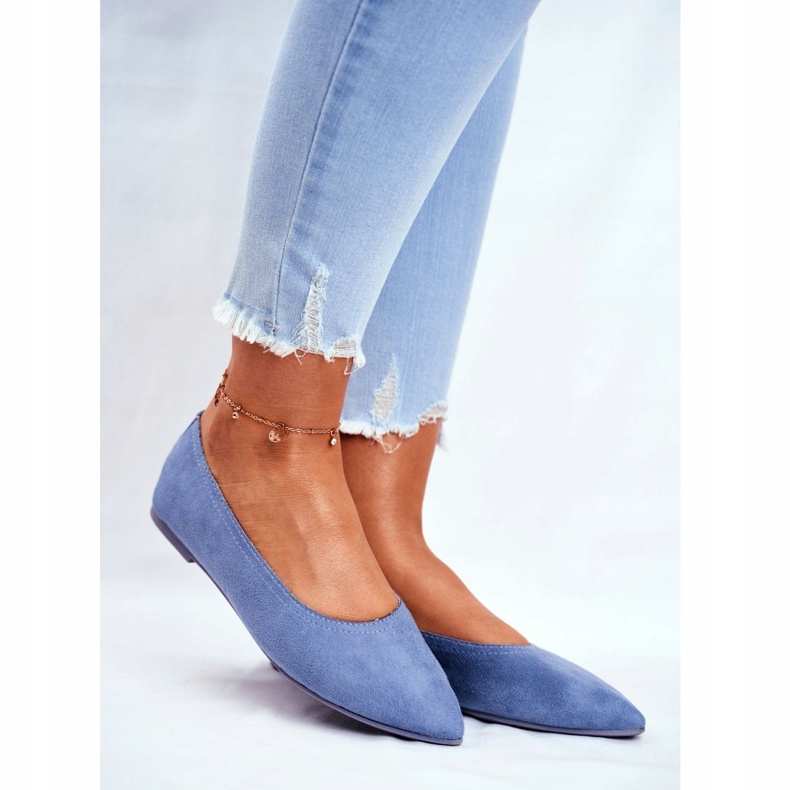 SEA Women's Eco-Suede Ballerinas Blue Bellissima 1