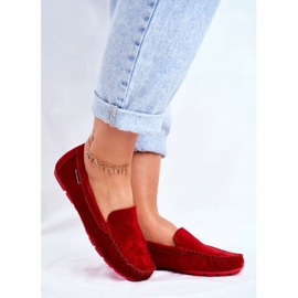 Vinceza Women's Loafers Suede leather Red Papito 1