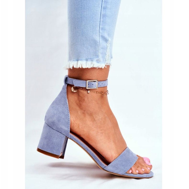 Women's Sandals Eco-Suede Sergio Leone Blue SK839 2