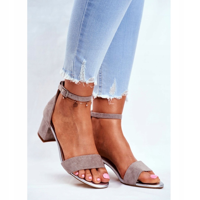 Women's Sandals Eco-Suede Sergio Leone Gray SK839 grey 1