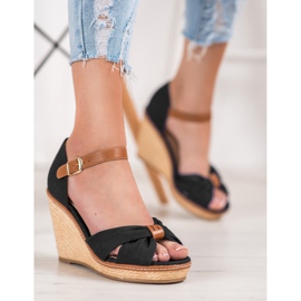 SHELOVET High-heeled sandals black 1