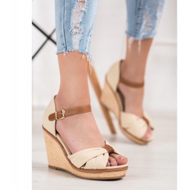 SHELOVET High-heeled sandals brown 1 SHELOVET High-heeled sandals brown 1