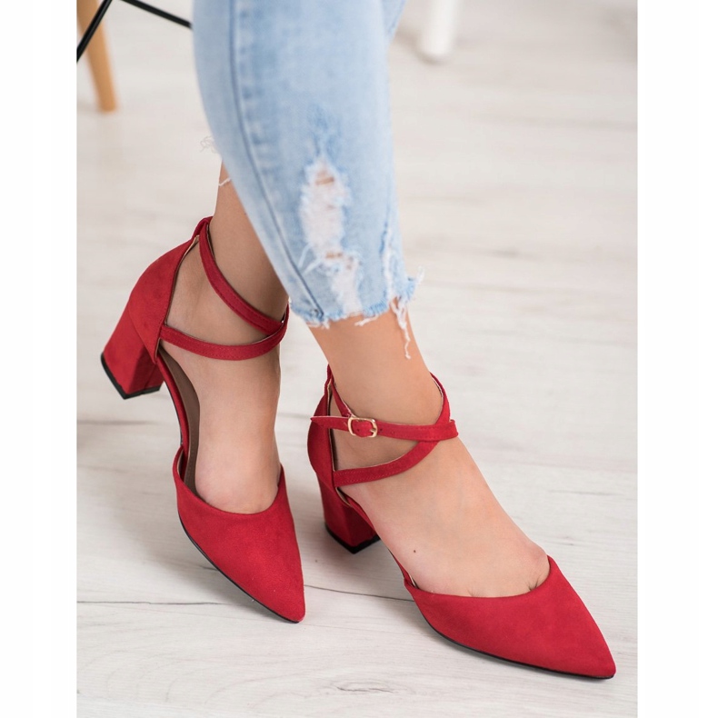 Evento Suede Pumps red 2