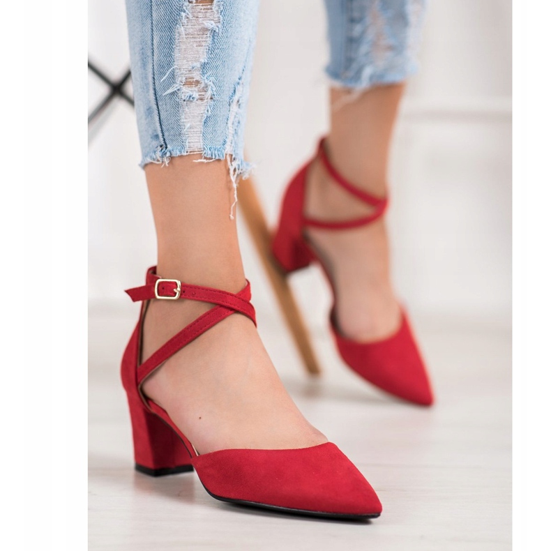 Evento Suede Pumps red 1