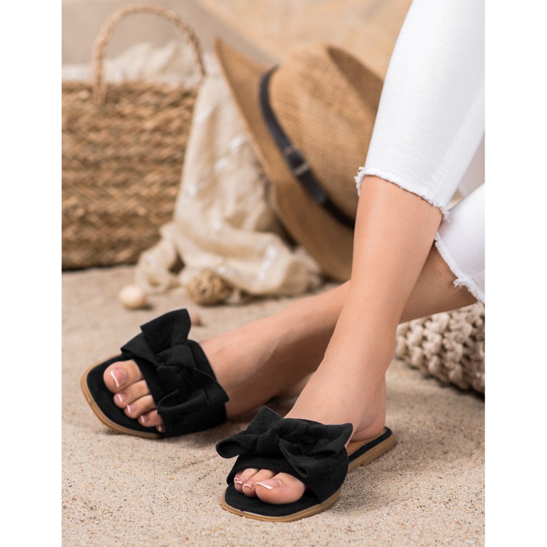 Mannika Slippers With A Bow black 2