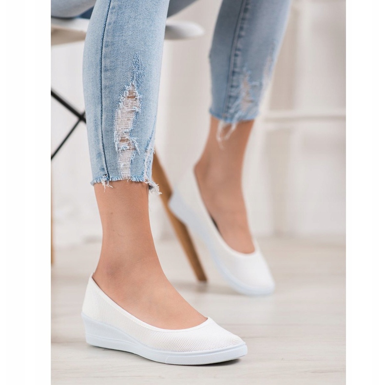 SHELOVET White Casual Ballerinas 1 SHELOVET White Casual Ballerinas 1