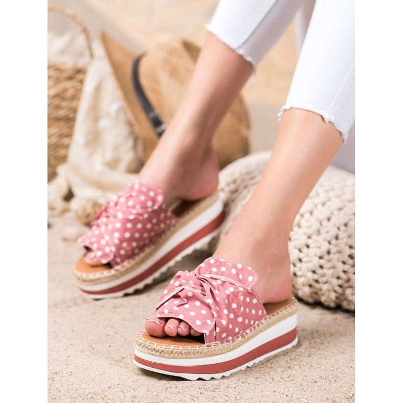 SHELOVET Slippers On A High Platform pink 2