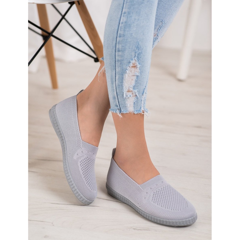 Via Giulia  Openwork Slip On Sneakers grey 1