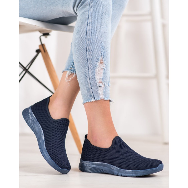 Super Mode Slip-on Sports Shoes navy blue blue 1 Super Mode Slip-on Sports Shoes navy blue blue 1