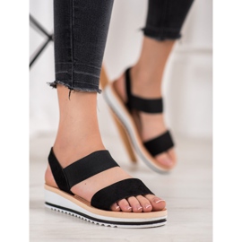 Mannika Suede Sandals On The Platform black 2