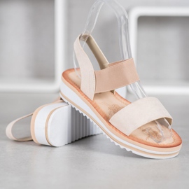 Mannika Suede Sandals On The Platform brown 1