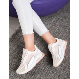 Via Giulia  Sneakers With Glitter Fashion white pink 1