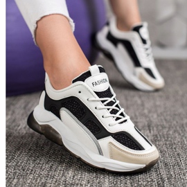 Via Giulia  Sneakers With Glitter Fashion white black 2 Via Giulia  Sneakers With Glitter Fashion white black 2