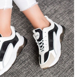 Via Giulia  Sneakers With Glitter Fashion white black 1 Via Giulia  Sneakers With Glitter Fashion white black 1