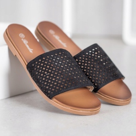 Renda Openwork Slippers black 1