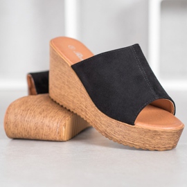 Renda High-heeled sandals black 1