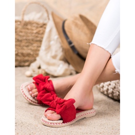 Anesia Paris Stylish Suede Slippers red 1