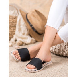Renda Textile Black Slippers 2 Renda Textile Black Slippers 2