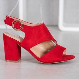 Mannika Red High Heeled Sandals 2