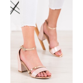 Mannika Elegant Sandals With Glitter yellow 1