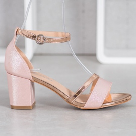 Mannika Elegant Sandals With Glitter yellow 2